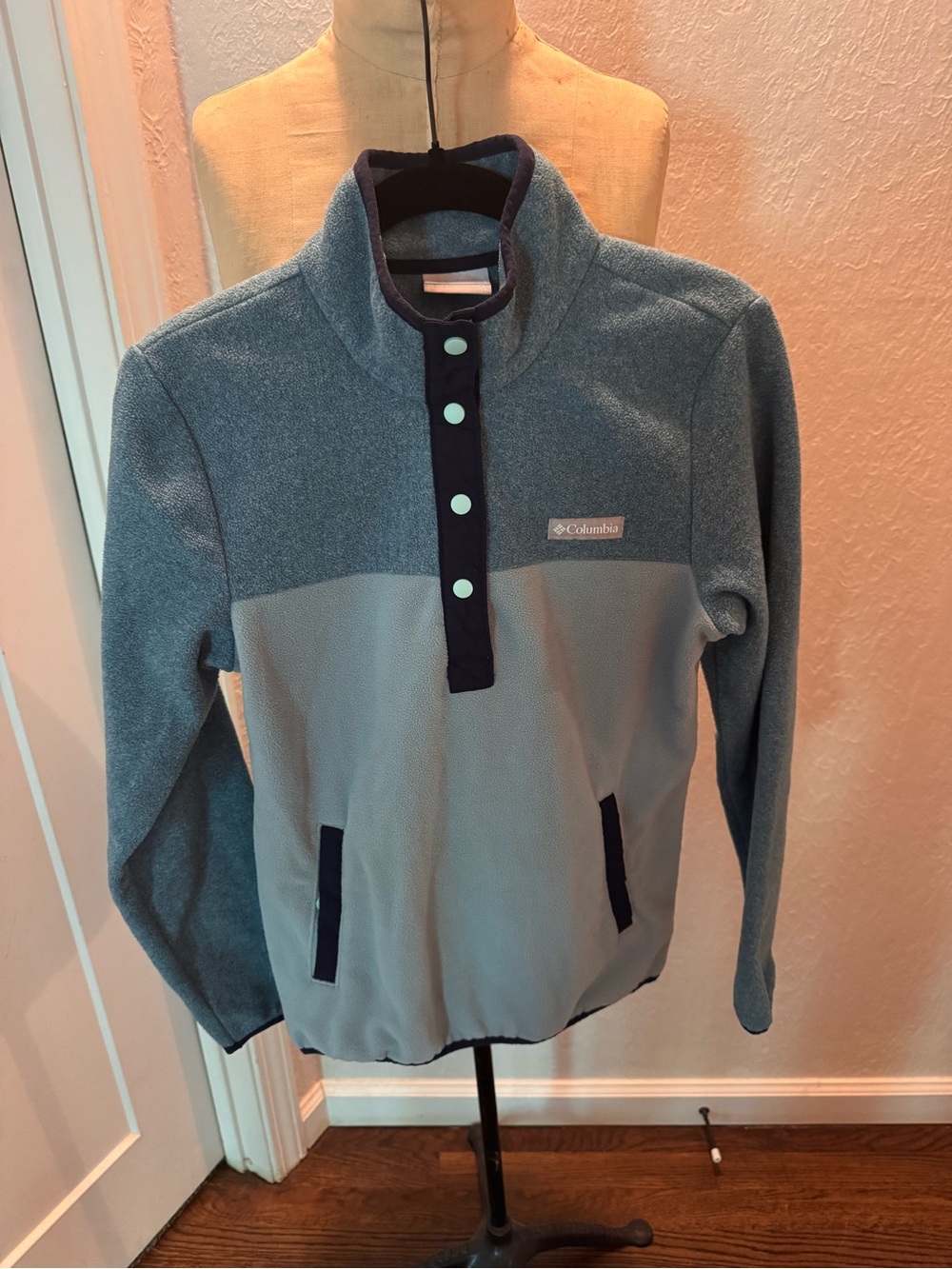 Columbia Blue Fleece Pullover Jacket